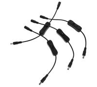 Gatuida 4 pezzi Interruttore Inline per Striscia LED Cavo Dc con Connettore Maschio-femmina Sostituzione Compatibile per Controllo Off Luci LED Nero Facile Installazione