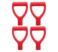 Gatuida 4 Pezzi Manico di Ricambio per Pala a Neve Impugnatura in Plastica Rossa, Diametro Interno 34mm, Design Leggero e Resistente al Freddo, per Rimozione Neve in Aree Residenziali