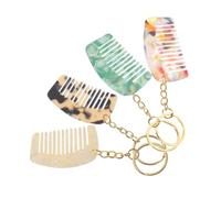 Gatuida 4 pezzi Mini Pettini da Viaggio con Denti Larghi Pettini Smussati Portachiavi Compatti e Colorati per Districare e Acconciare i Capelli Accessori Pratici e Portatili per Uso