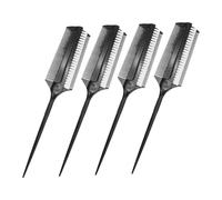 Gatuida 4 pezzi Pettine per Doppia Faccia Resistente Al Spazzola Corti Setole Ergonomica per Salone e Domestico