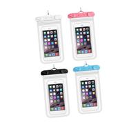 Gatuida 4 pezzi Sacchetti Impermeabili per Smartphone Fino Custodie a Doppio Livello Resistenti per Nuoto Immersioni e Protezione Telefono Bianco Blu Nero