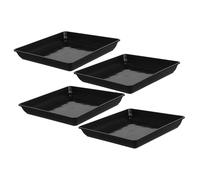 Gatuida 4 Pezzi Sottovasi per Piante in Plastica PP Resistente Sottovaso Antiscivolo per Vasi Piccoli Vaschette Drenaggio per Fioriere da ed Esterno