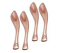 Gatuida 4 pezzi Spatole Cosmetiche in Metallo Rosa per Crema Viso e Contorno Occhi Cucchiai Piccoli Leggeri per Applicazione Oli e Facili da Pulire e Portare in Borsa