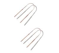 Gatuida 4 Pz spazzolino lingua spazzolino per lingua raschietti per lingua in acciaio inossidabile raschietto per lingua raschietto pulisci lingua raschietto orale Manuale Più pulito