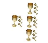 Gatuida 4 Set Bicchiere in Rame Vintage Decorativo Per Prima Comunione Bicchiere Con Gambe in Rame Resistente E Facile Da Pulire Elegante Coppa Cerimoniale Per Feste E 4 Pezzi*4