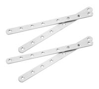 Gatuida 4 staffe dritte a piastra piatta - 9,63x0,79x0,12 pollici, staffa piatta in acciaio inossidabile - piastra di rinforzo di giunzione dritta per mobili