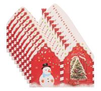 Gatuida 40 Biglietti di Auguri di Natale 3D a Forma di Casa e Albero Rotante Cartoline Natalizie Colorate Stampate Set per Feste e Scambi di Auguri di Capodanno