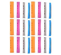 Gatuida 40 bigodini per permanente - Bigodini per capelli corti e lunghi senza calore in plastica multicolore con frangia - flessibili a scatto per donne, strumento per lo styling a festival e raduni