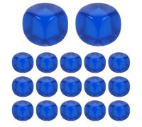 Gatuida 40 dadi vuoti blu traslucidi - Dadi a 6 facce da 12 mm/0,5" con angoli arrotondati per giochi da tavolo in classe e insegnamento - Cubi di conteggio per giochi di matematica e attività