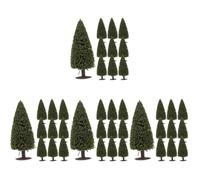 Gatuida 40 Pezzi Alberi di Pino Miniatura Verdi per Diorami e Modellismo | Modello Realistico in Ferro e Plastico, per Architetture in Scala, Esposizione da Tavolo e Piccoli Spazi Verdi
