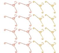 Gatuida 40 pezzi Mini Grucce in Metallo per Vestiti Bambole Vintage Appendini Salvaspazio in Oro e Rosa per Casa Bambole e Abiti in Miniatura