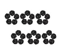 Gatuida 40 Pezzi Palline Decorative in Rattan Nero da 3cm, Riempitivi per Vasi e Centrotavola, Perfette per Decorazioni Fai-da-Te per Arricchire Gli Spazi Interni