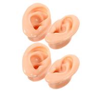 Gatuida 4pezzi Orecchio in Silicone per Addestramento Manichino per Piercing All’orecchio Portaorecchini Realistico Espositore per Gioielli Supporto per Orecchini Bottone