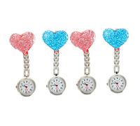 Gatuida 4pezzi Orologio Da Forma Di Cuore Orologio Tascabile Pratico e Stile Elegante Per Professionisti Del Settore Sanitario