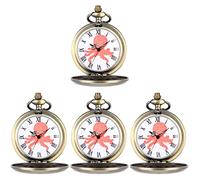 Gatuida 4pezzi Orologio Da Tasca Vintage Con Design Di Polpo Orologio Decorativo Da Appendere Per Costumi Retro e Accessori Di Moda