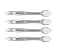 Gatuida 4pezzi Spazzola Per Pulizia Degli Escrementi Degli Uccelli Da Manico Lungo Ergonomico e Testina Doppia Per Gabbie Per Pappagalli Cucce e Trespoli