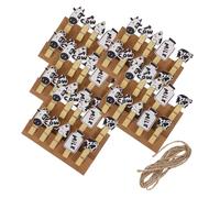 Gatuida 5 Confezioni di Cartelle Fotografiche A Forma di Mucca Immagini di Mucca Morsetti per Foto in Legno Clip per Foto Decorative Clip per Messaggi Clip per Foto Sospese Clip per