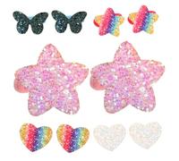 Gatuida 5 paia Elastici per Capelli Bambina con Glitter Elastici Elasticizzati per Coda di Cavallo Brillanti e Morbidi per Ragazze e Bambine Accessori Colorati per Capelli Medi e Spessi