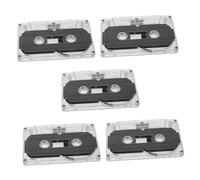 Gatuida 5 Pezzi Cassette Audio Vuote 45 Minuti in Plastica con Custodia Trasparente per Registrazioni Musicali, Lezioni e Creatività Fai da Te