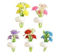 Gatuida 5 pezzi di fiori artificiali in miniatura da appendere alla parete per la decorazione della casa delle bambole - Composizione di fiori finti colorati in mano per accessori da giardino per