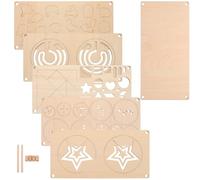 Gatuida 5 Pezzi di Stencil da Disegno per Bambini - Giocattoli di intelligenza per Bambini in Legno per allenare la coordinazione - Puzzle di Labirinto con Le Dita per l'apprendimento dei più Piccoli