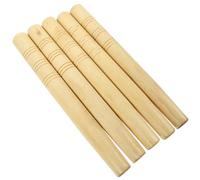 Gatuida 5 Pezzi Manici come Falci e Pale in Legno di Faggio Facili da Installare e Confortevoli da Impugnare , Colore Kaki per Attrezzi da Giardino
