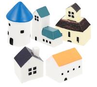 Gatuida 5 Pezzi Mini Case in Resina per Decorazioni da Giardino e Micro Paesaggi Miniature Artigianali Portatili con Design Vivid e Cartoon Soprammobili Unici per Esterni e Interni