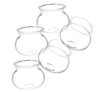 Gatuida 5 Pezzi Mini Serbatoio di Pesce Vuoto Ciotola per Pesci Micro Paesaggio Decorazioni per Acquari in Miniatura Piccole Miniature di Mobili Cose in Miniatura Transparent Bicchiere