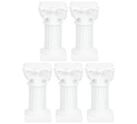 Gatuida 5 Pezzi Mini Statue Colonne Romane in Resina Porta Candele Decorativo per Casa e Ufficio Decorazione Tavolo Vintage per Soggiorno e Matrimoni Soprammobili Micro Paesaggio Interno