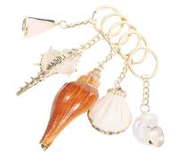 Gatuida 5 Pezzi Portachiavi a Conchiglia Naturale Ciondoli Per Borse e Chiavi Accessori Artigianali Leggeri Per Amanti Della Spiaggia Portachiavi Kawaii Animali Dell'oceano