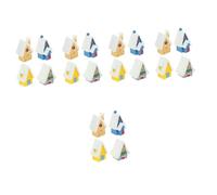Gatuida 5 Set Mini Ornamenti per La Casa con Decorazione Micro Paesaggio Natalizio Regalini Natalizi Capanna del Villaggio in Miniatura Natale Natività Resina 4 Pezzi * 5