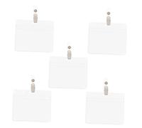 Gatuida 5 set Portabadge PVC Resistente per Id Carte Tesserini con Clip per e Sicuro