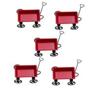 Gatuida 5 Set Trailer di Simulazione Accessori per Mini Case Accessori da Giardino delle Fate Giocattoli Unicorno Bambola di Auto da Pista Mini Rimorchio Simulato Metallo 2 Pezzi*5