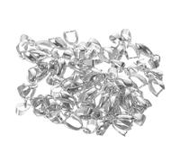 Gatuida 50 pezzi Clip per Ciondoli in Bianco Fermagli per Gioielli Accessori per Creazione di Collane e Bracciali Pinze per Pendenti Adatti Fai da Te e Chiusure Multiple