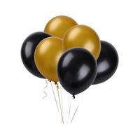 Gatuida 50 pezzi Palloncini Decorativi Rotondi in Lattice Opachi Oro e Nero per Compleanni Matrimoni e Feste Festa per Decorazioni Eleganti e Atmosfera