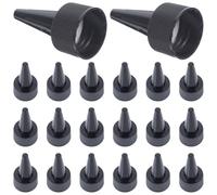 Gatuida 50 Pezzi Tappi di Ricambio per Bottiglie, Nero, Plastica | Chiusura Portatile Antiversamento, Finitura Liscia Lucida, per Vetro e Acqua, Uso Domestico e Viaggio