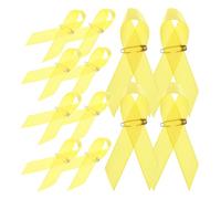 Gatuida 50 Spille Spilla di Sicurezza a Nastro Giallo per Sensibilizzazione Cancro Infantile, Accessori Commemorativi Tessuto per Eventi Beneficenza e Supporto Raccolta Fondi