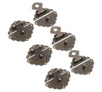 Gatuida 6 Chiusure a Scatto Vintage in Lega Antica per Scatola in Legno, Serrature per Portagioie e Cassetti, Kit 6 Pezzi Fermaglio Decorativo per Custodia e Valigia, Accessori