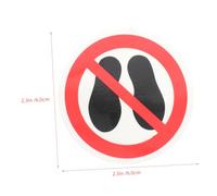 Gatuida 6 pezzi Adesivi Vietato Calpestare Rotondi in Vinile Autoadesivi Resistenti per Segnaletica Sicurezza Etichette Avvertenza con Forte Adesività per Superfici Lisce Facili da
