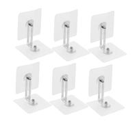 Gatuida 6 pezzi Dispositivo Antiribaltamento Mobili Adesivo Ancoraggi Parete Resistenti per Sicurezza Fissaggi No Foratura per Comò Armadi e Librerie Supporti e Design Moderno