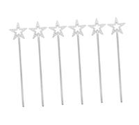Gatuida 6 Pezzi fata includere bacchette magiche portatili bacchette di stelle glitterate giocattoli con bacchette per bacchette da principessa plastica