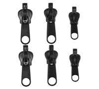 Gatuida 6 Pezzi Kit con cerniera kit di sostituzione tiretto della cerniera Zipper Pull ReplAcem sostituzione cerniera universale tira con cerniera staccabile vedere Nero