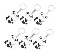 Gatuida 6 pezzi Portachiavi Apribottiglie Panda Accessori Portachiavi Leggeri e Resistenti Pendente Multifunzione per Chiavi e Borse Design Unico e