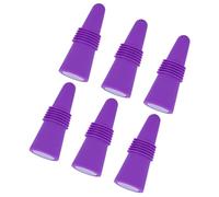Gatuida 6 Pezzi Tappo per Vino in Silicone Viola Riutilizzabile, Tappo Salva-vino Ermetico per Bottiglie di Dimensioni Standard, Sigillante Fondo per Casa, Bar e Club