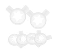 Gatuida 6 Pezzi Ugelli Decorativi per Macchina Gelato Parti Resistenti in Materiale Ugelli Esagonali Forma di Stella per Macchina Soft Serve per Bar e Ristoranti