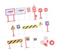 Gatuida 6 Set Modelli Segnali Stradali Educativi per Giocattoli in Resistente per Apprendimento Traffico e Decorazioni Miniature per Ragazzi e Ragazze