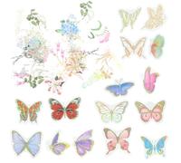 Gatuida 60 Adesivi Fai da Te Vintage Floreali per Scrapbooking e Diario Autoadesivi Decorativi per Album Creativi Set da 2 Confezioni da 30 Pezzi per Lavori Artigianali e Viaggi a Tema