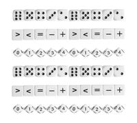 Gatuida 60 dadi manipolativi per lo sviluppo delle competenze matematiche - Dadi da gioco con numeri/punti/simboli da 16 mm per studenti, insegnanti e competizioni in classe