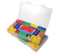 Gatuida 68 pezzi di forme 3D per l'insegnamento della matematica - Blocchi di solidi geometrici, giocattoli didattici Montessori per la scuola materna, elementare, per la scuola materna e per la