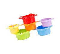 Gatuida 6Pezzi Tazze Impilabili Tema per da Bagno Giocattoli Educativi per Sicure e Riutilizzabili Sviluppo della per